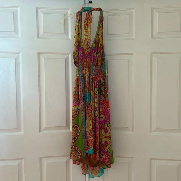 Beautiful multi color flowy backless dress perfect for the summer. - Picture 1 of 2